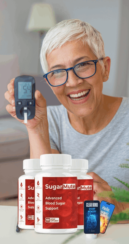 SugarMute supplement bottle and label